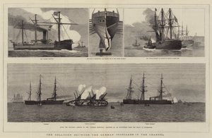 A colisão entre os Ironclads alemães no canal